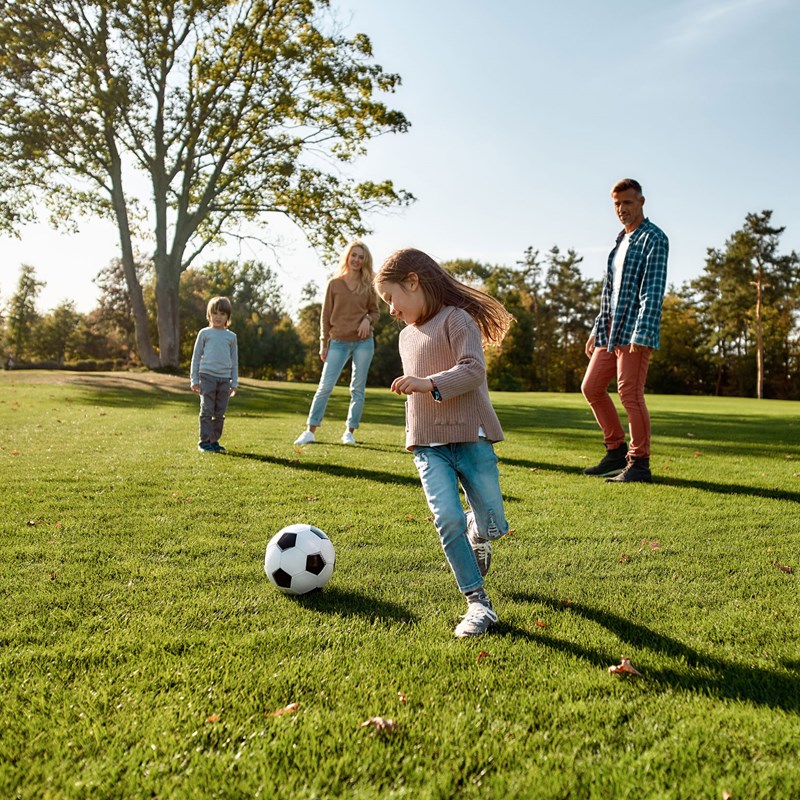 family play outdoors